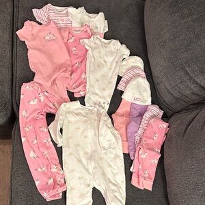 Garanimals Newborn Baby Girl Shower Gift Set 3-6 month, 14-Piece, pink rainbow